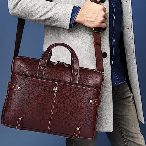 Bolso de cuero para mujer, color russet, estilo western, diseño resistente y elegante