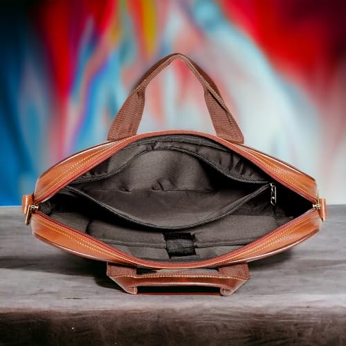 Bolso bandolera unisex de piel sintética marrón, diseño elegante y duradero, estilo bolso mensajero