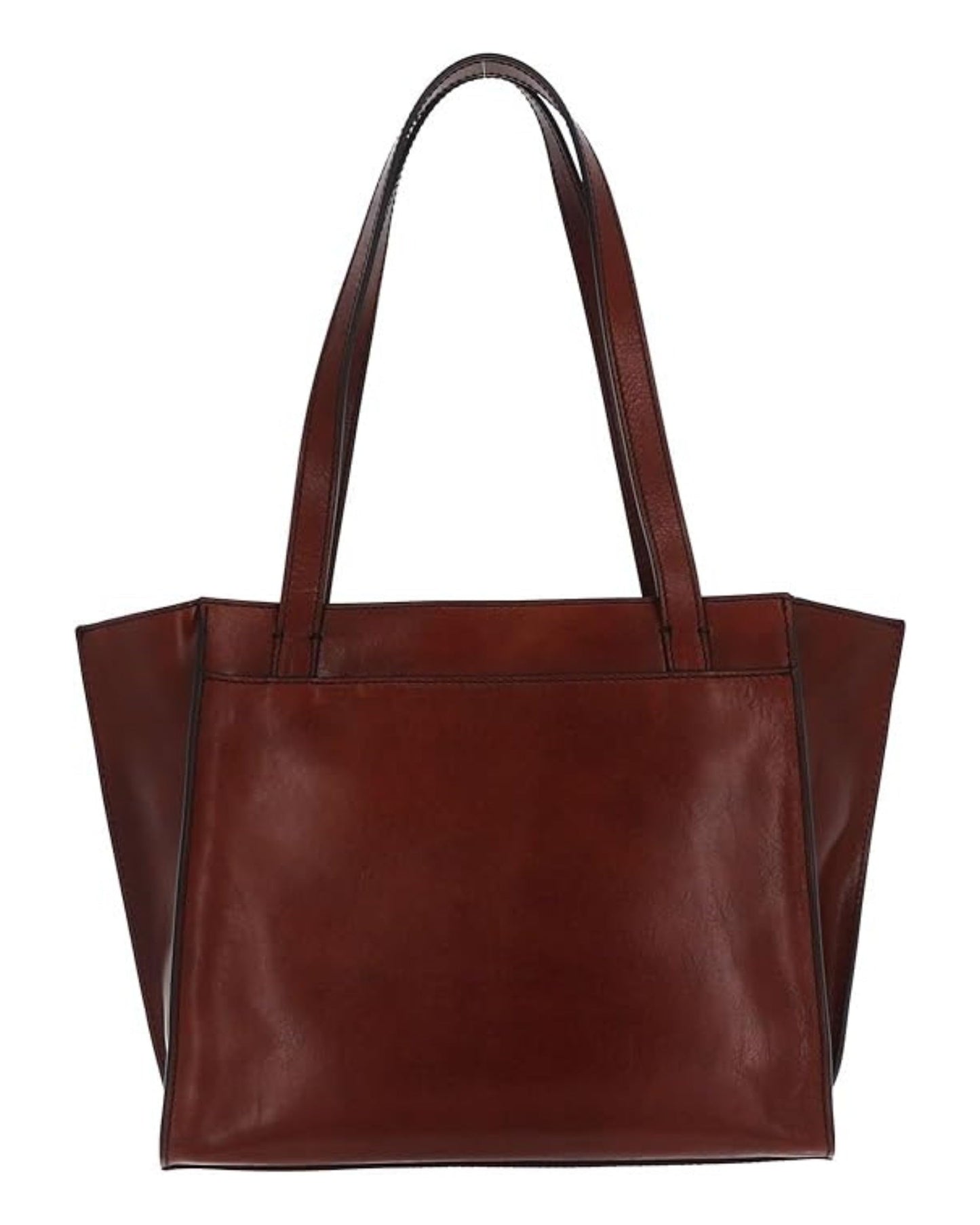Bolso de compras para mujer de cuero marrón, diseño resistente y práctico