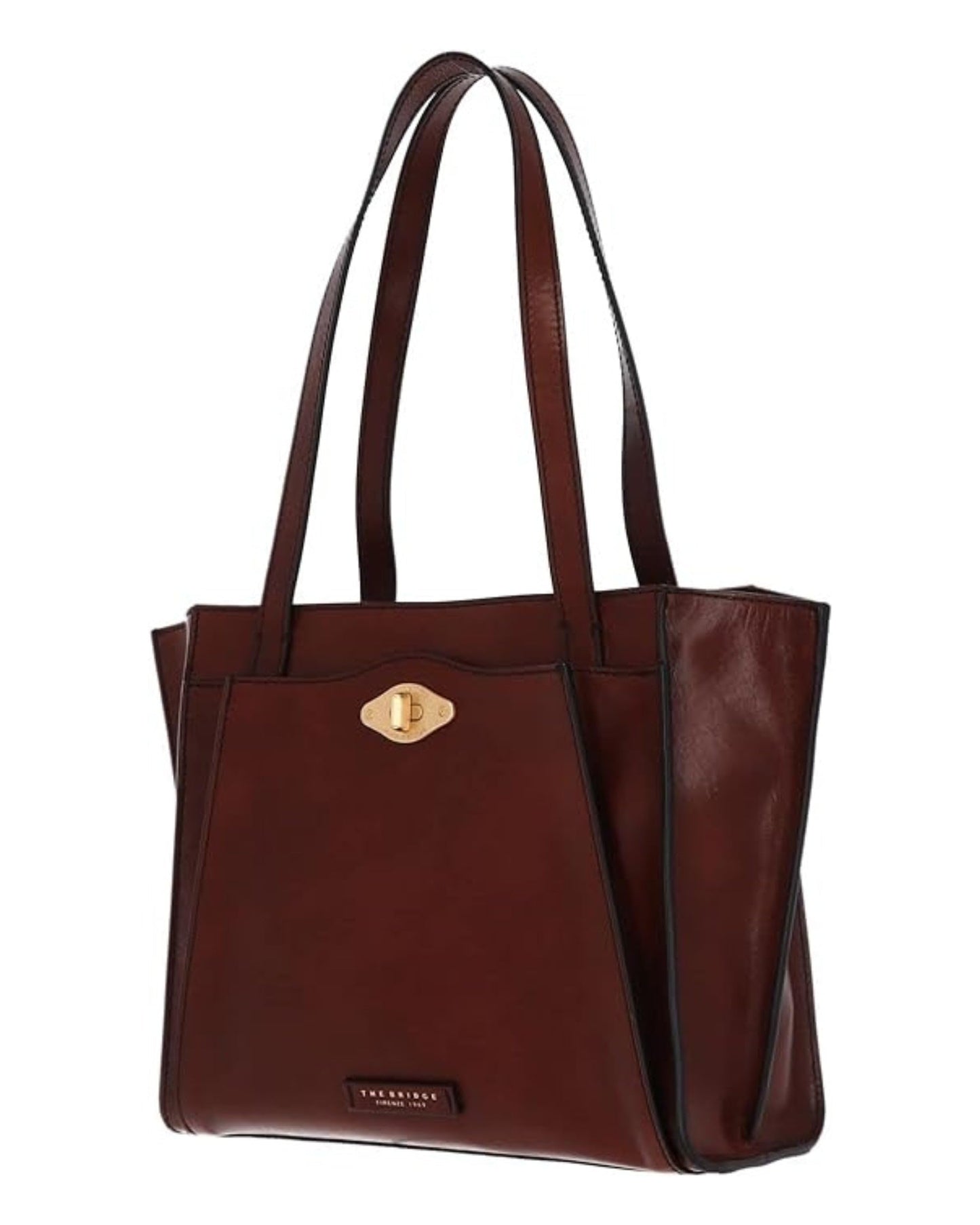 Bolso de compras para mujer de cuero marrón, diseño resistente y práctico