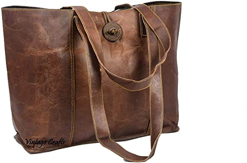 Bolso de mano para mujer estilo vintage, hecho a mano, compatible con portátiles de hasta 15.6 pulgadas