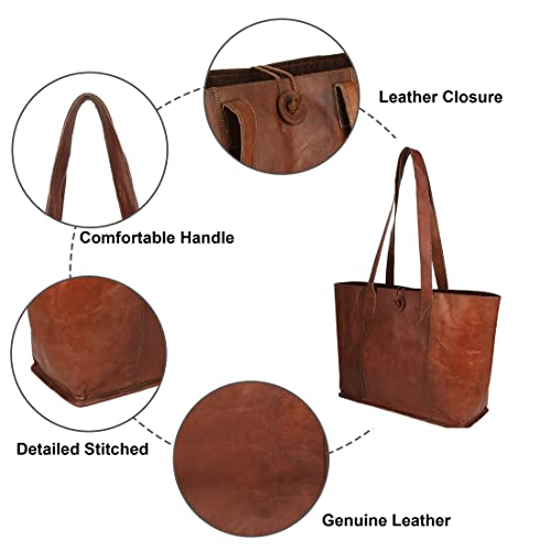 Bolso de mano para mujer estilo vintage, hecho a mano, compatible con portátiles de hasta 15.6 pulgadas