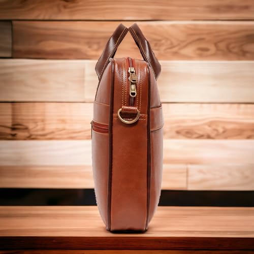 Bolso bandolera unisex de piel sintética marrón, diseño elegante y duradero, estilo bolso mensajero