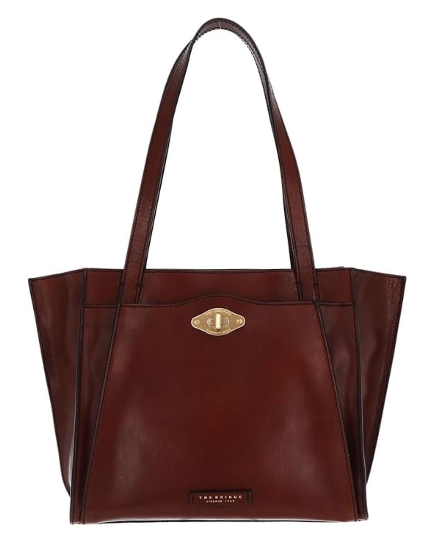 Bolso de compras para mujer de cuero marrón, diseño resistente y práctico