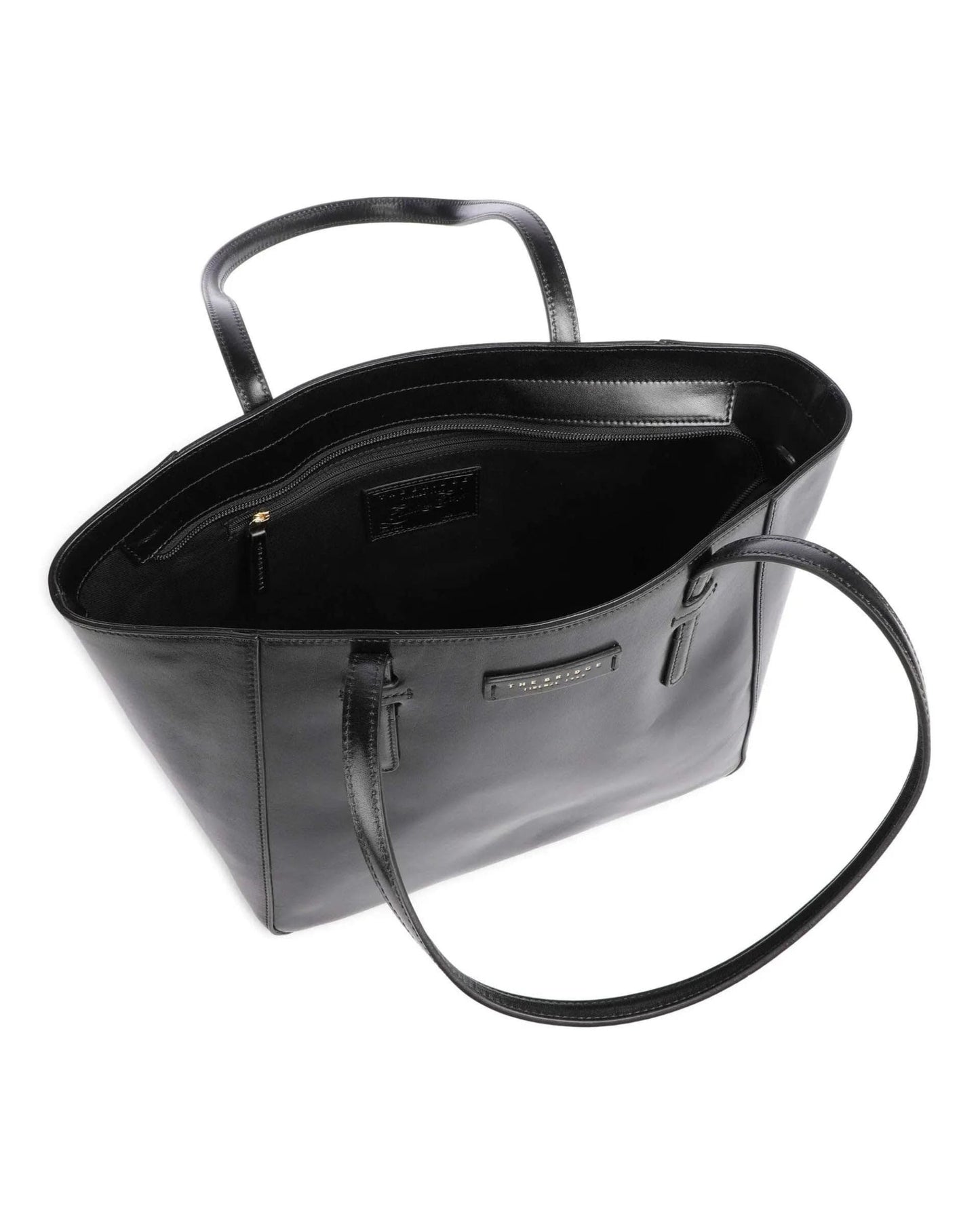 Bolso de mano shopper de piel negra para mujer, diseño elegante y práctico, talla única